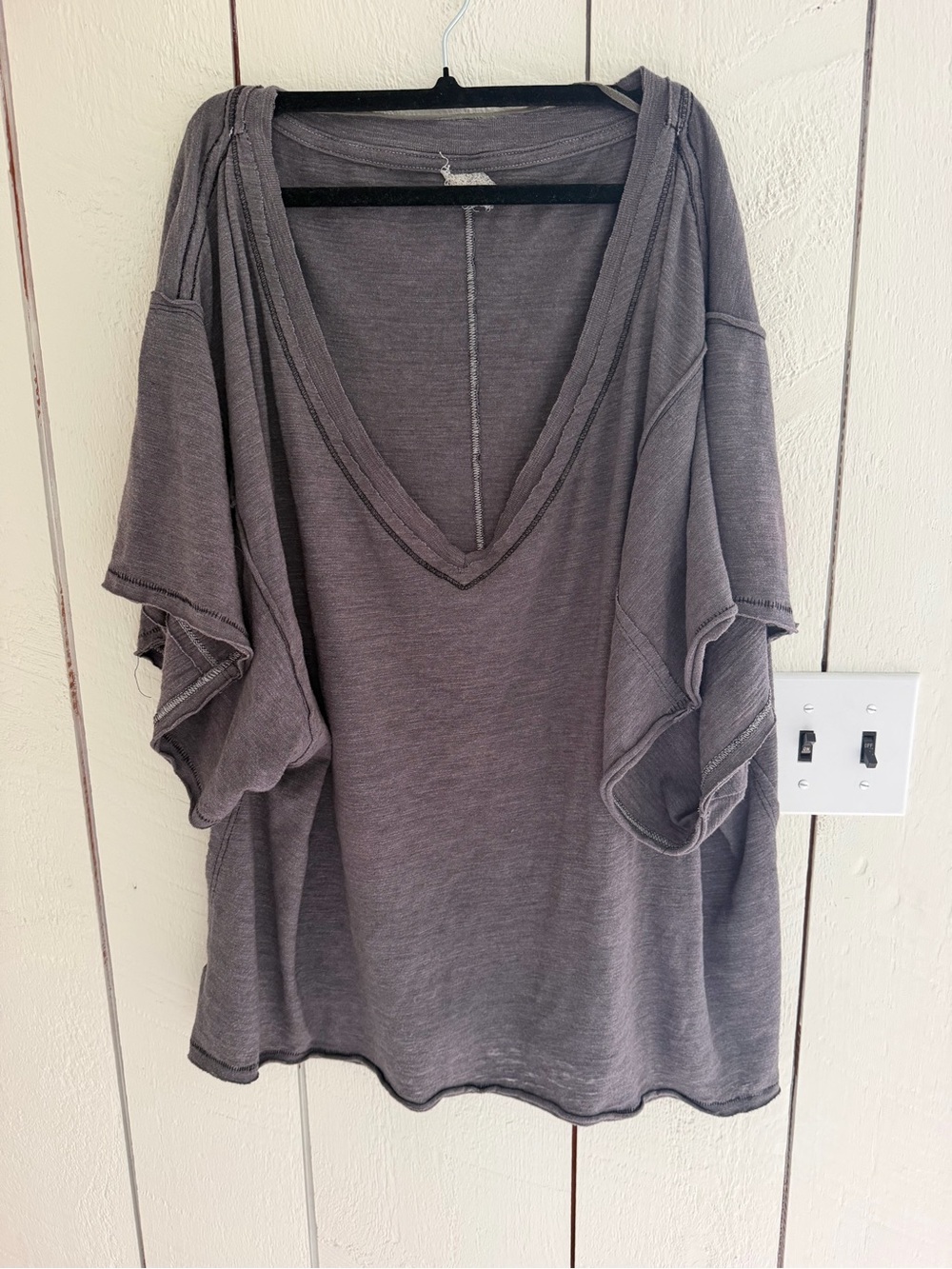 Free People Deep V-Neck Tunic Top